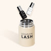 Eyelash glue storage with London Lash branding