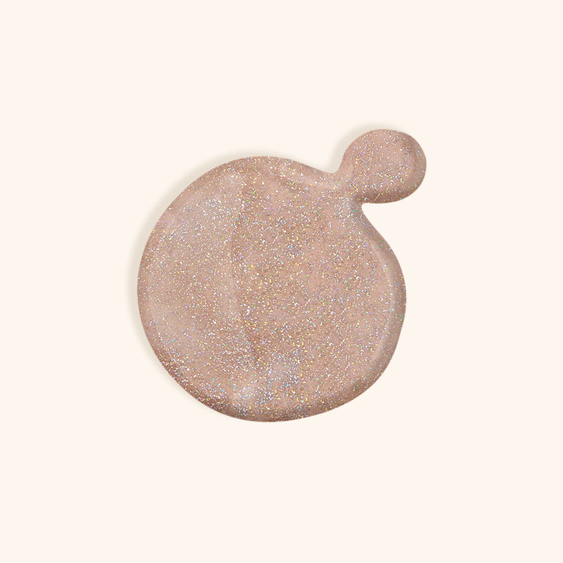 Glitter sparkle nail polish with tones of red and brown