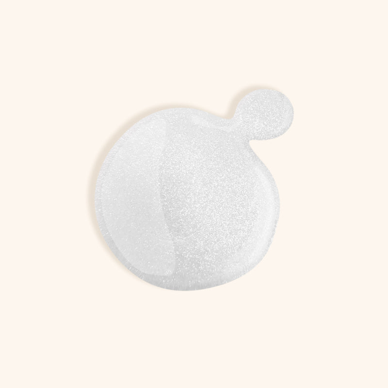 White glitter gel nail polish color swatch