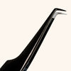 Black ultra fine fiber tip lash tweezers