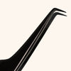 Black lash extension tweezers with ultra fine tip boot