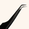 Black lash tweezers with slim fiber tip for Lash Techs