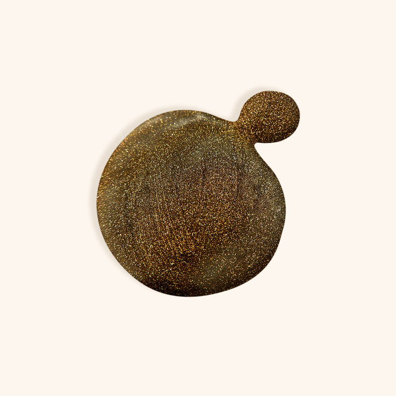 Bronze nail polish with gold shimmer