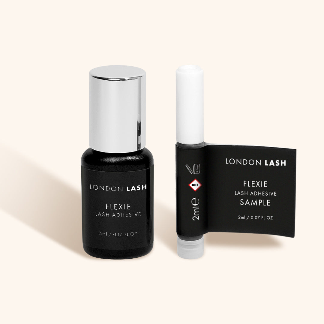 Full Size and Sample Bottle of Flexie Lash Glue