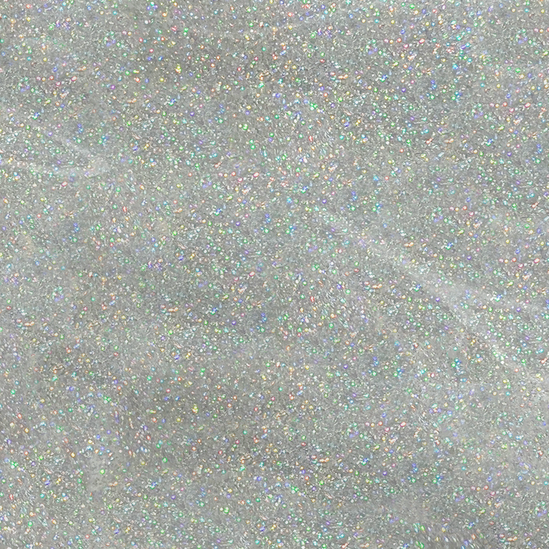 Dazzling silver shimmer gel nail polish