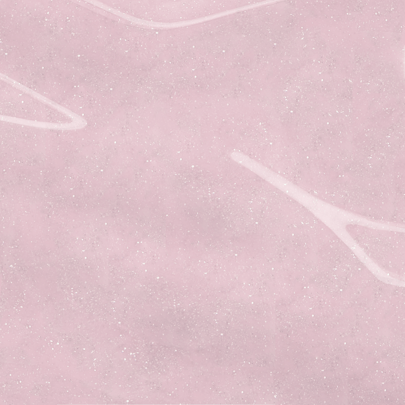 Non-yellowing light shade of glittery violet gel nail polish