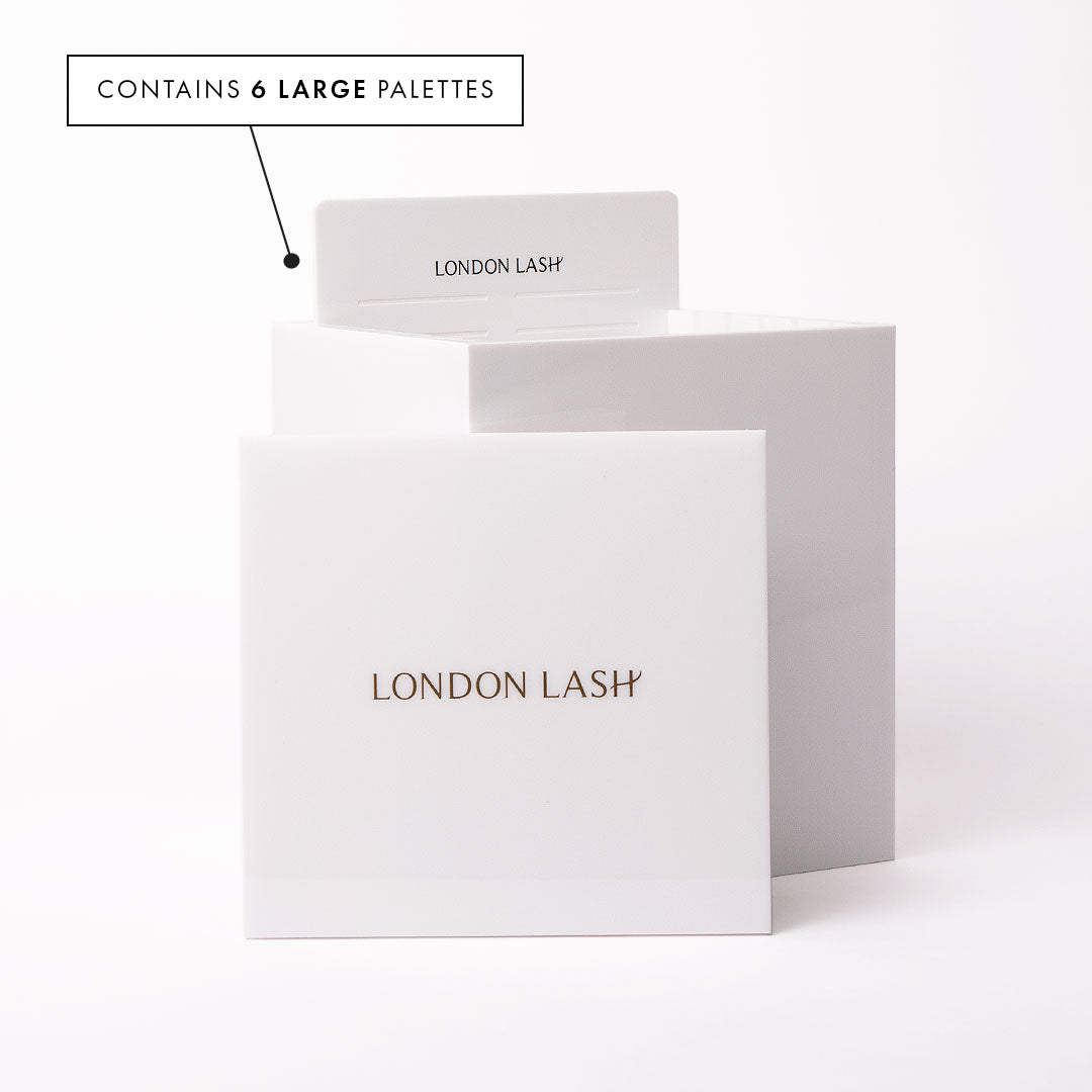 White Magnetic Palette Organizer That Holds 6 Large Lash Palettes