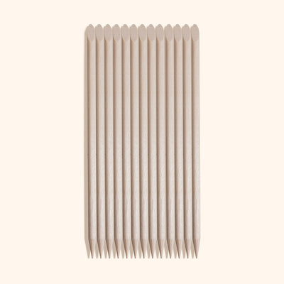 Large wooden cuticle sticks pushers for gel nail manicures and pedicures