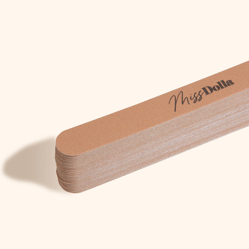 Disposable nail stickers for a thin nail file