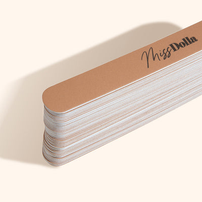 Thick disposable nail file stickers for sustainable and hygienic nail manicures