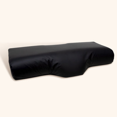 Black Faux-leather Memory Foam Lash Pillow for lash bed