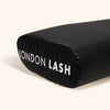 Black Faux-leather Memory Foam Lash Pillow with London Lash branding
