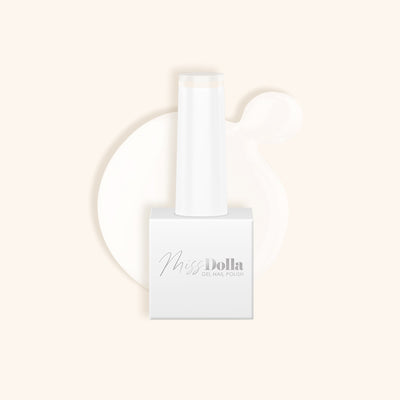 Translucent white gel nail polish for a french manicure in the bottle