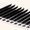 Easy fan lash extensions with two layers on each strip