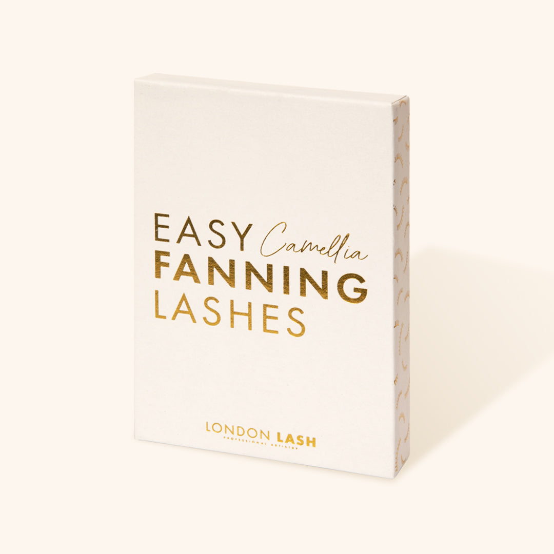 Easy Fan Lash Extensions in Beige Box Packaging