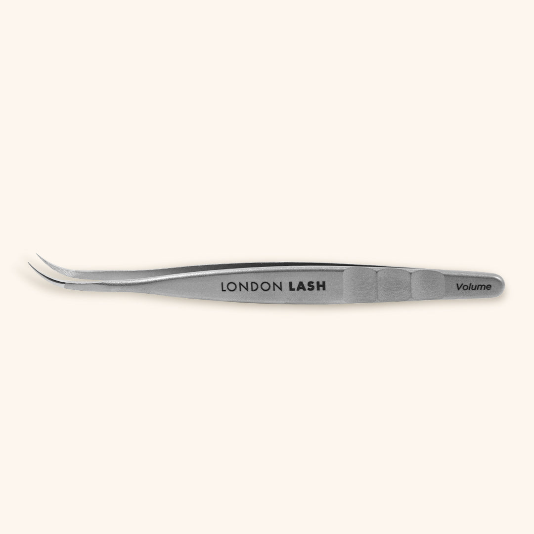 Stainless Steel lash extension tweezers with curved tip