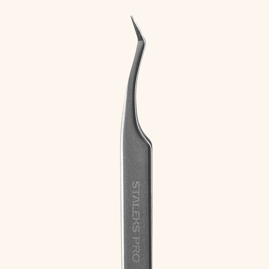 London Lash x Staleks Pro L-Shape Slim Volume Eyelash Extension Tweezers