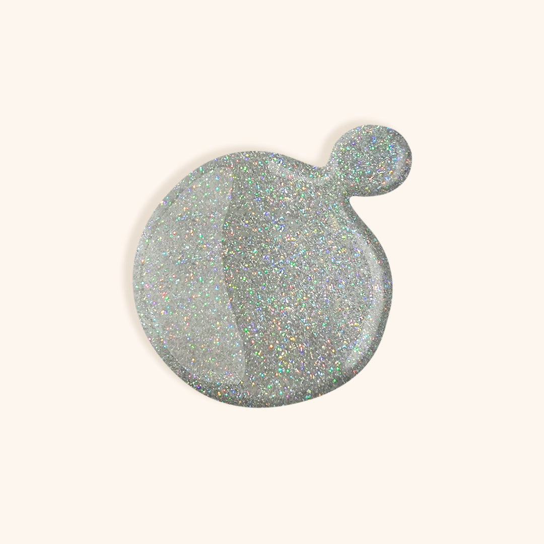 Shimmery Silver gel nail polish for gel nail manicure
