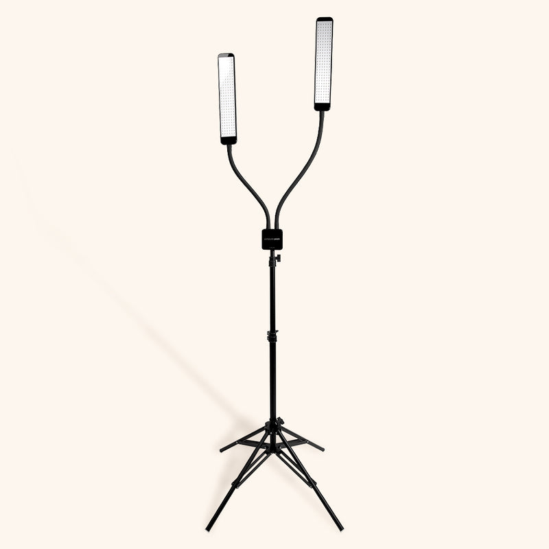 Glamcor Light Stand in front of a beige background
