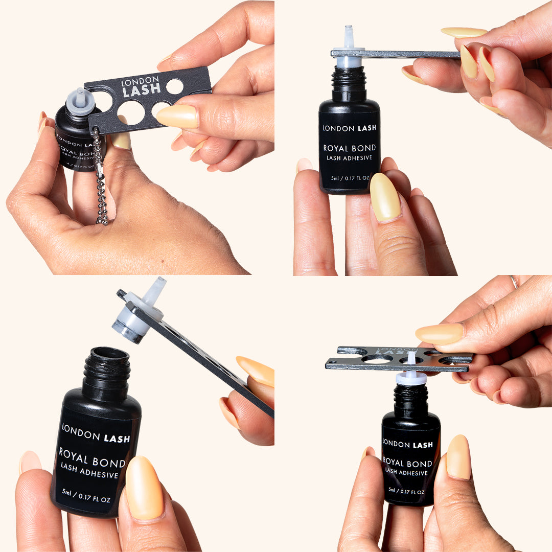 Step by step tutorial to take off an eyelash glue cap