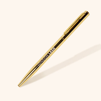 Gold pen for lash technicians