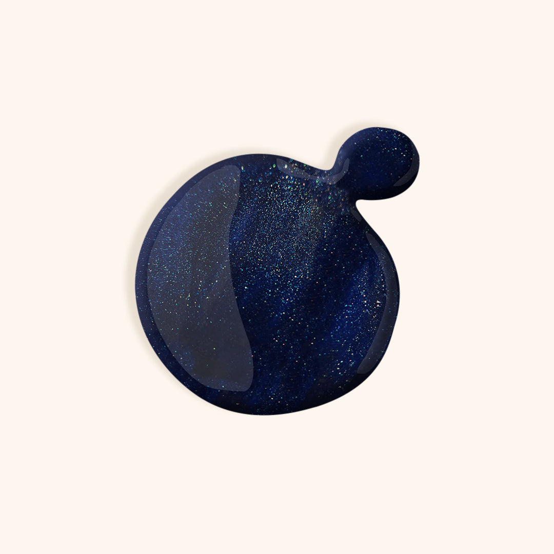 Dark blue with shimmer gel nail polish for professionals