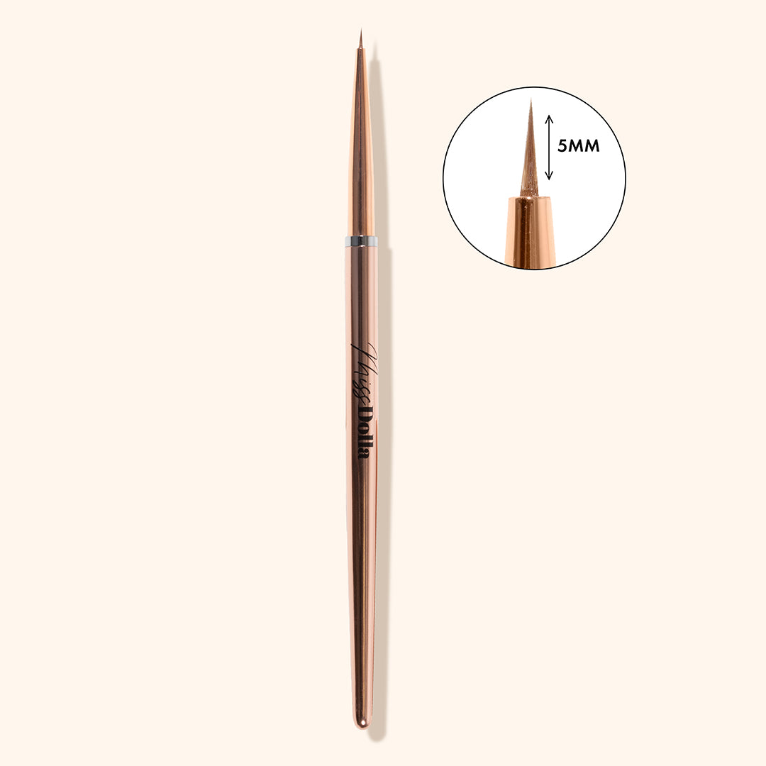 Thinnest small 5mm liner brush for gel nail art and thin precise lines