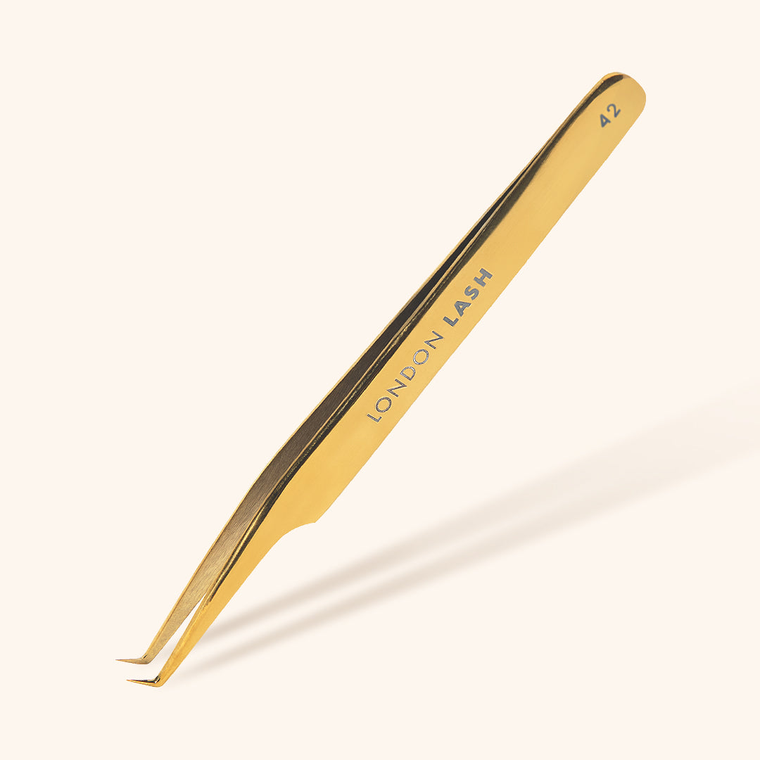 London Lash USA tweezers in gold