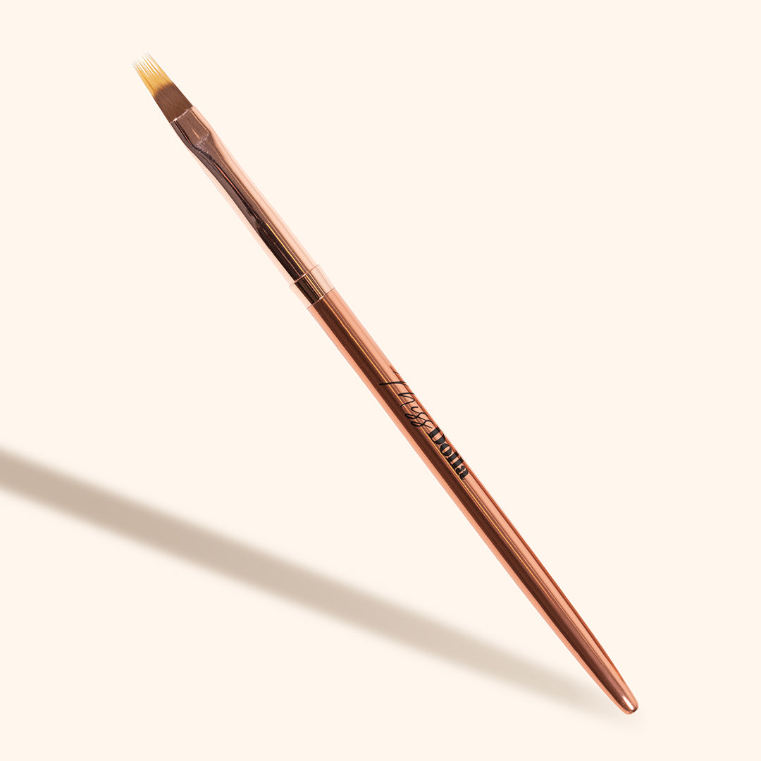 Gold gel polish brush for ombre nails