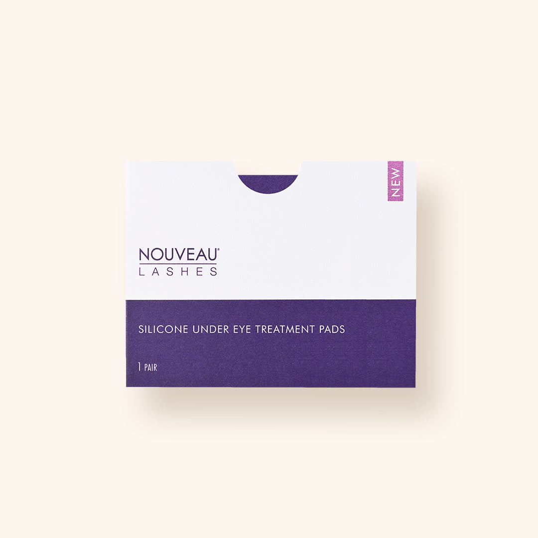 Nouveau Lashes Silicone Under Eye Pads packaging for lash lift and extension treatments.
