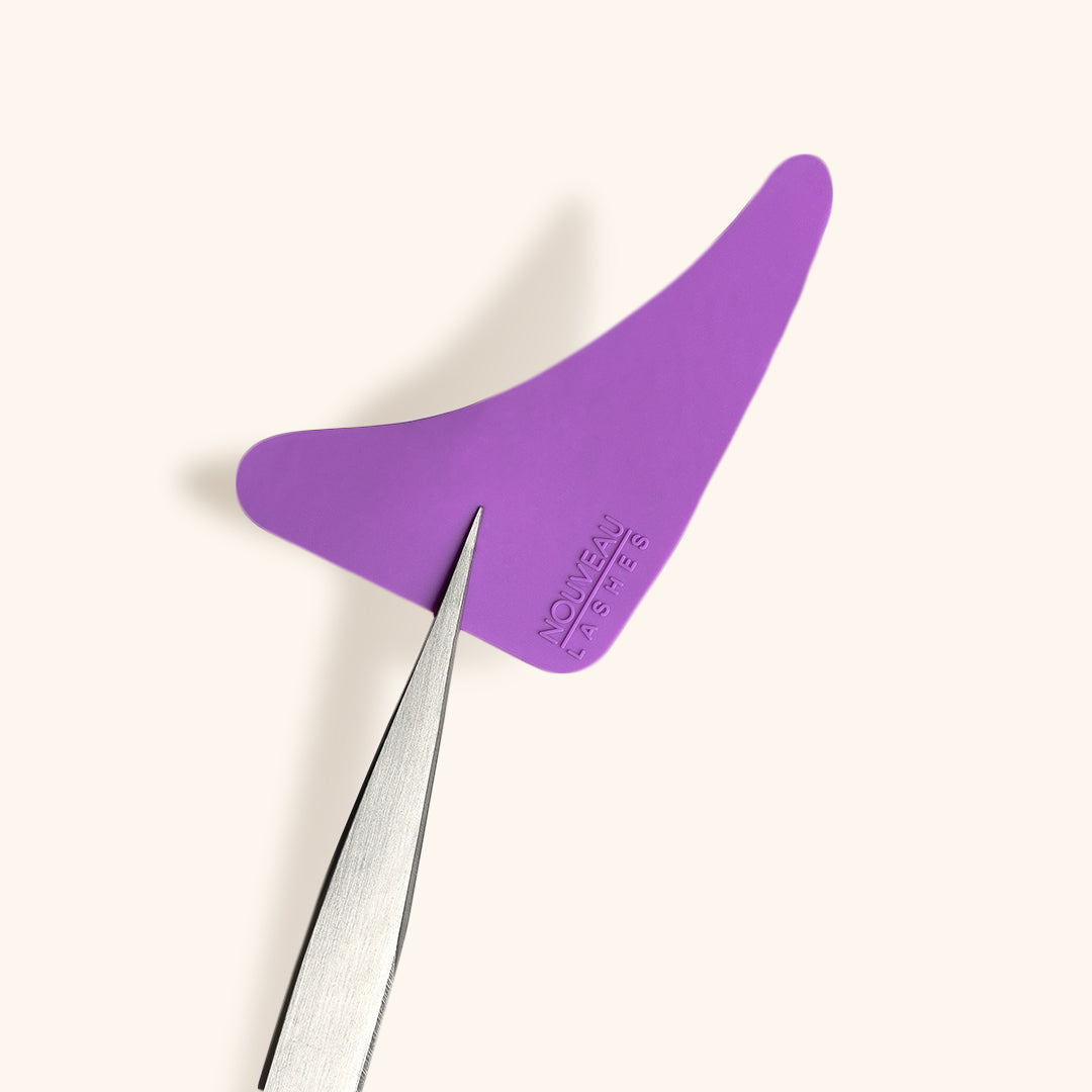 Nouveau Lashes Silicone Under Eye Pads in purple, designed for lash lift and extension treatments.