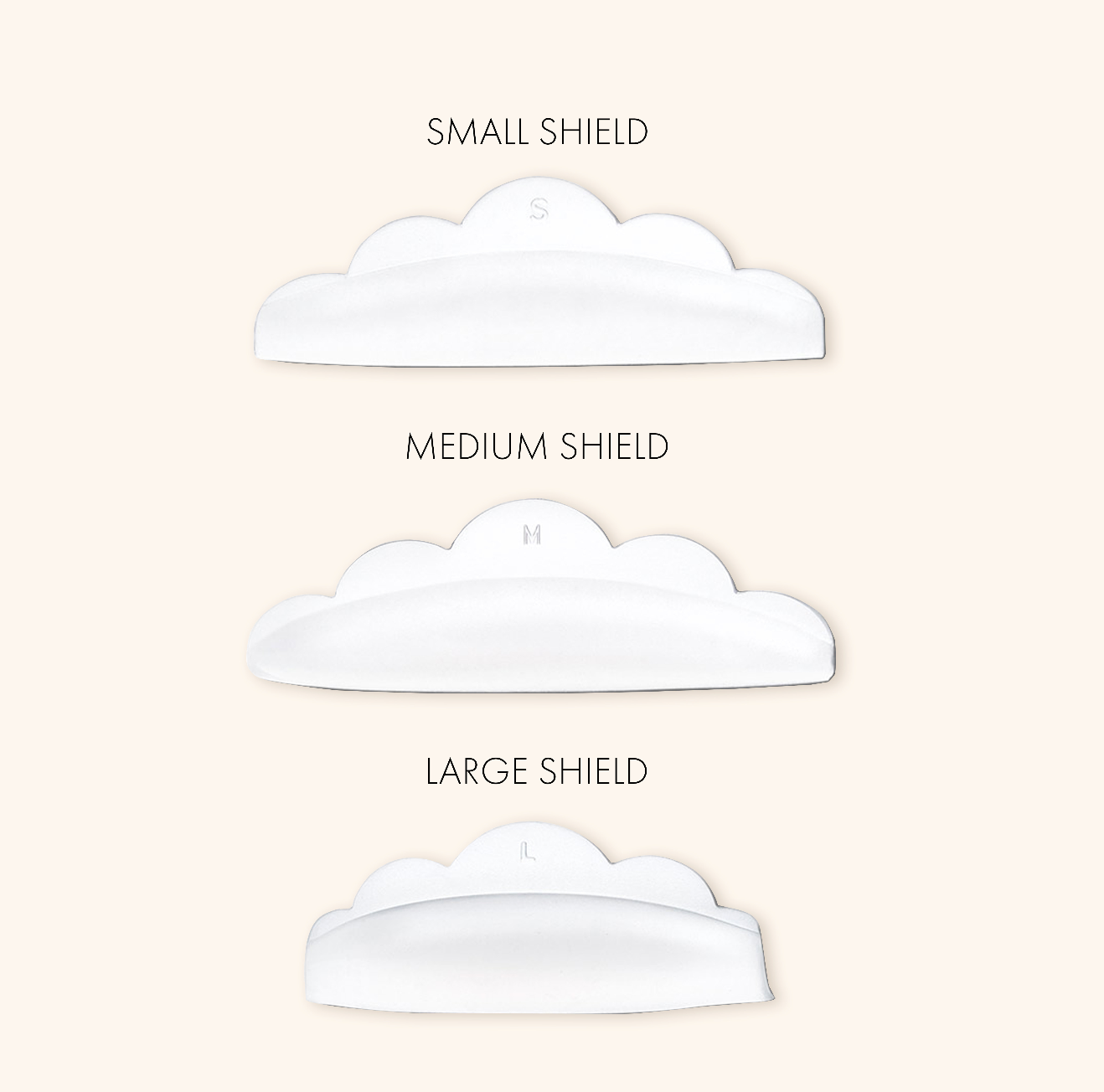 Eyelash Lift Set with Small, Medium, and Large Shields for professional lash lift treatments.