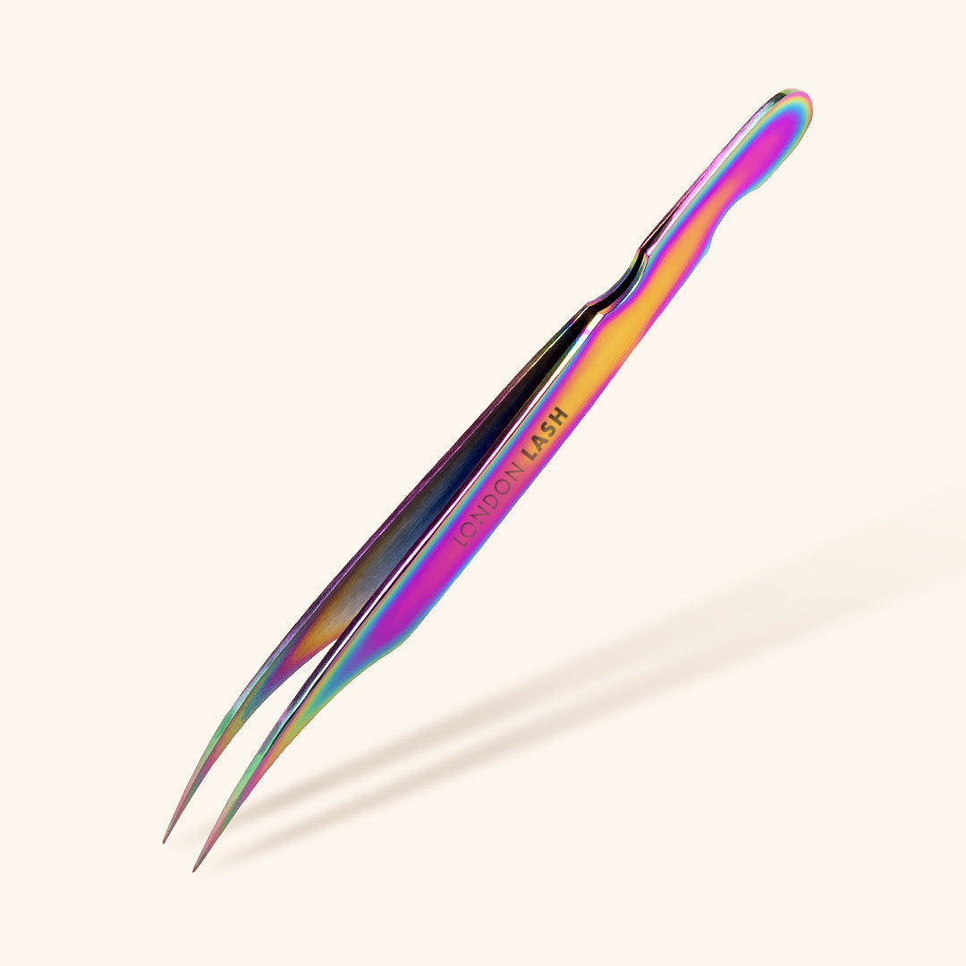 Multicolored Angled Isolation Eyelash Extensions Tweezers