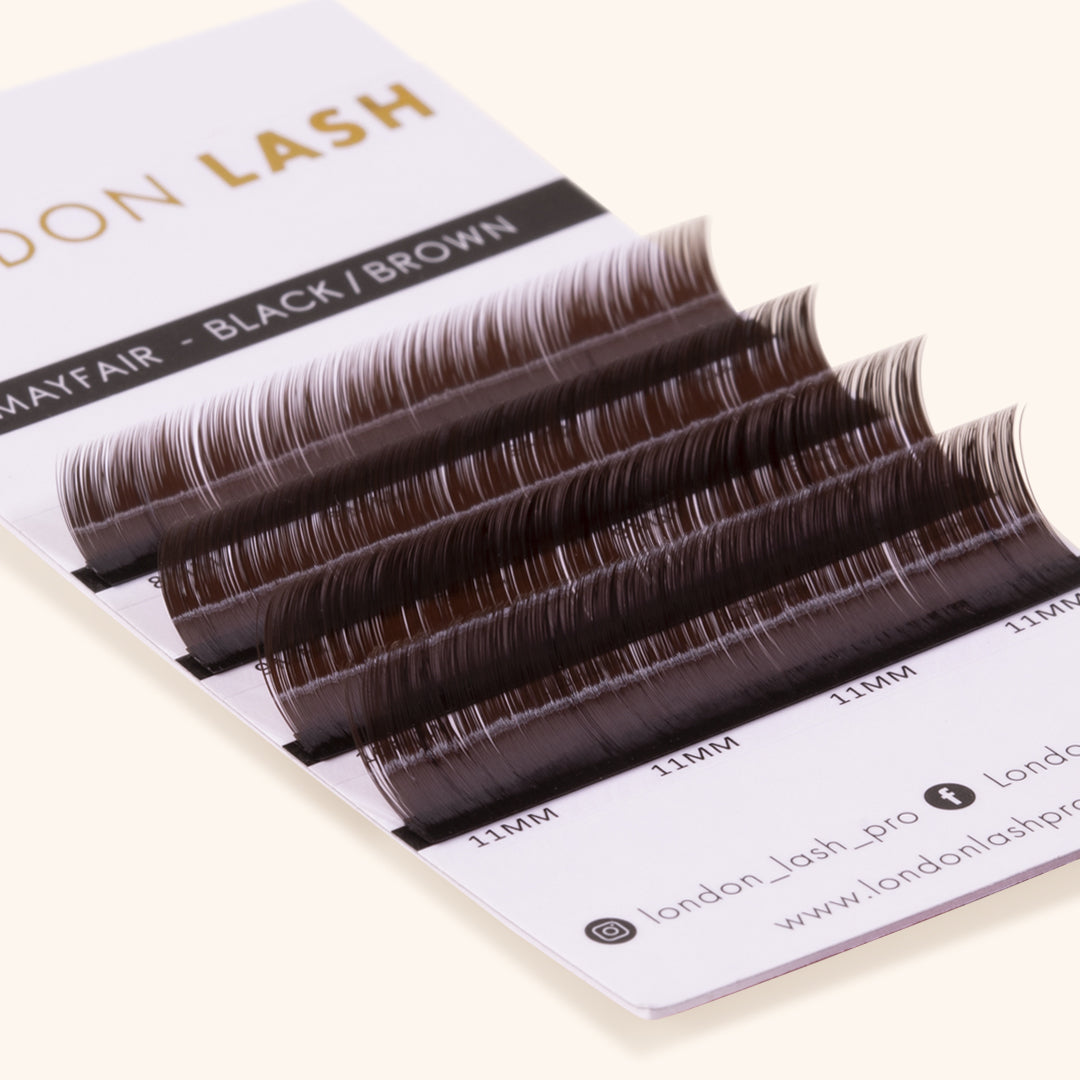 Brown Mayfair Lashes on Sample Strip