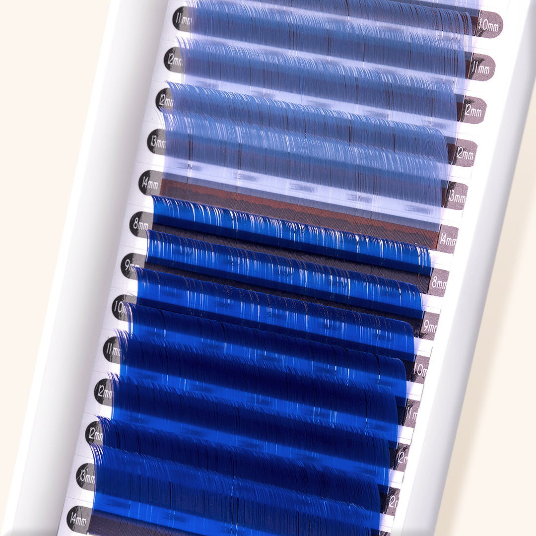 Sky Blue and Dark Blue Mayfair Colored Lashes