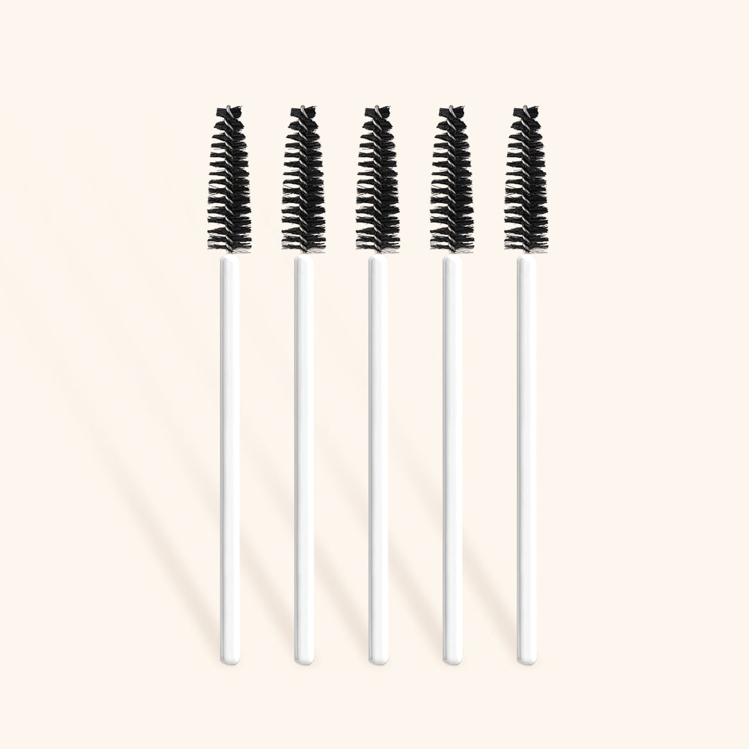 Eyelash Extension Disposables | Lash [Mascara] Wands | London Lash USA Black Brush/White Handle 50pcs