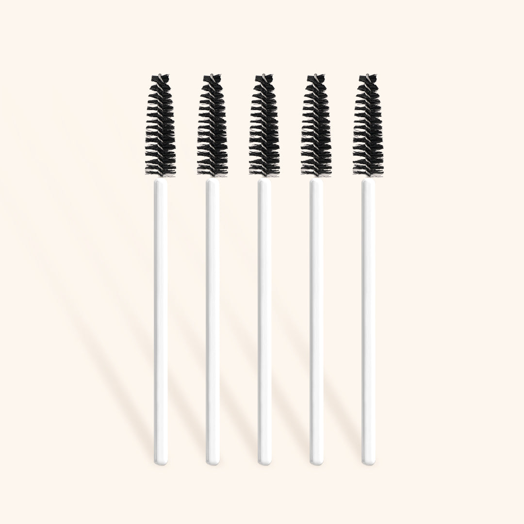 Disposable Mascara Wands with White Handles