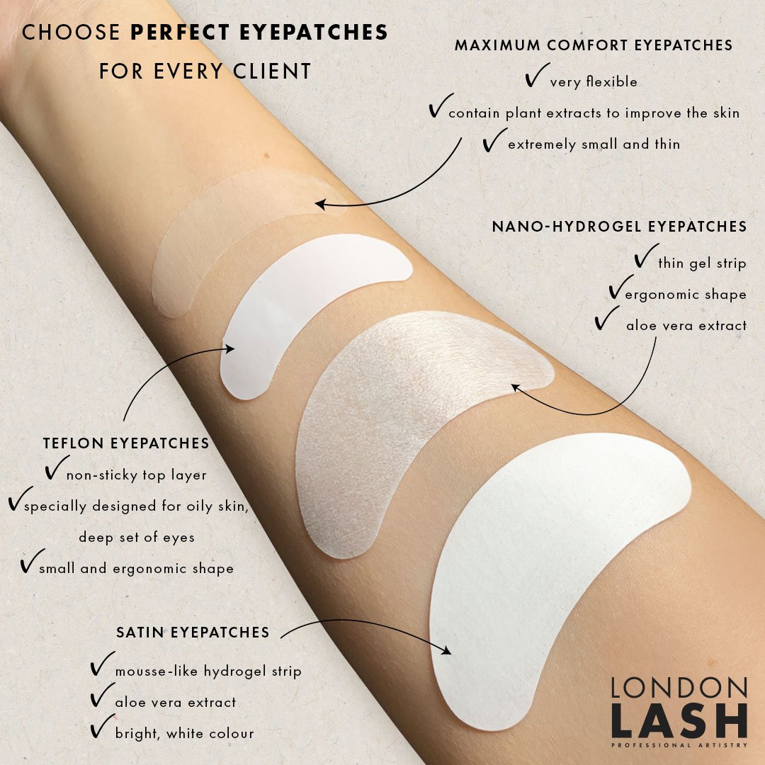 Examples of Eye Patches for Lash Treatments