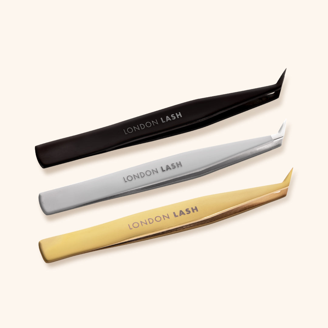 Fine Tip Volume Eyelash Extensions Tweezers in Three Colors