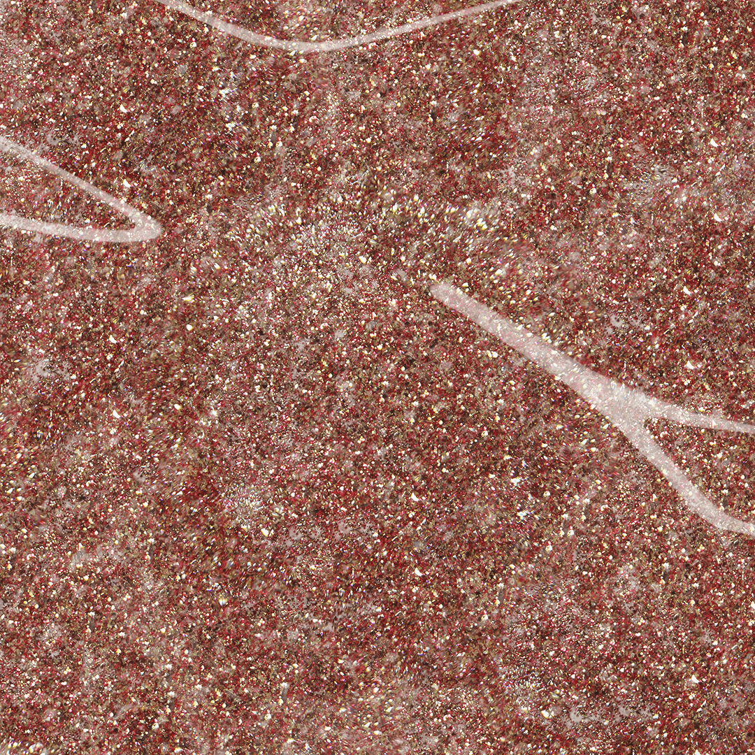 Dark and glittery rose gold gel nail polish shade