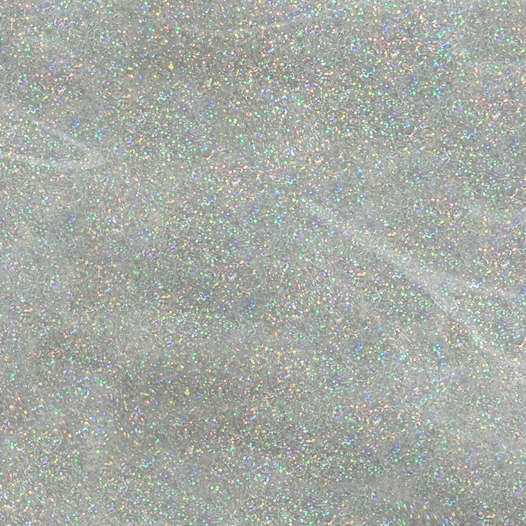 Dazzling silver shimmer gel nail polish