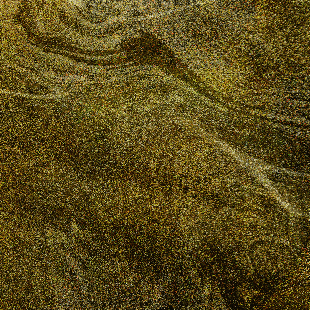 Shimmery khaki gel nail polish color swatch