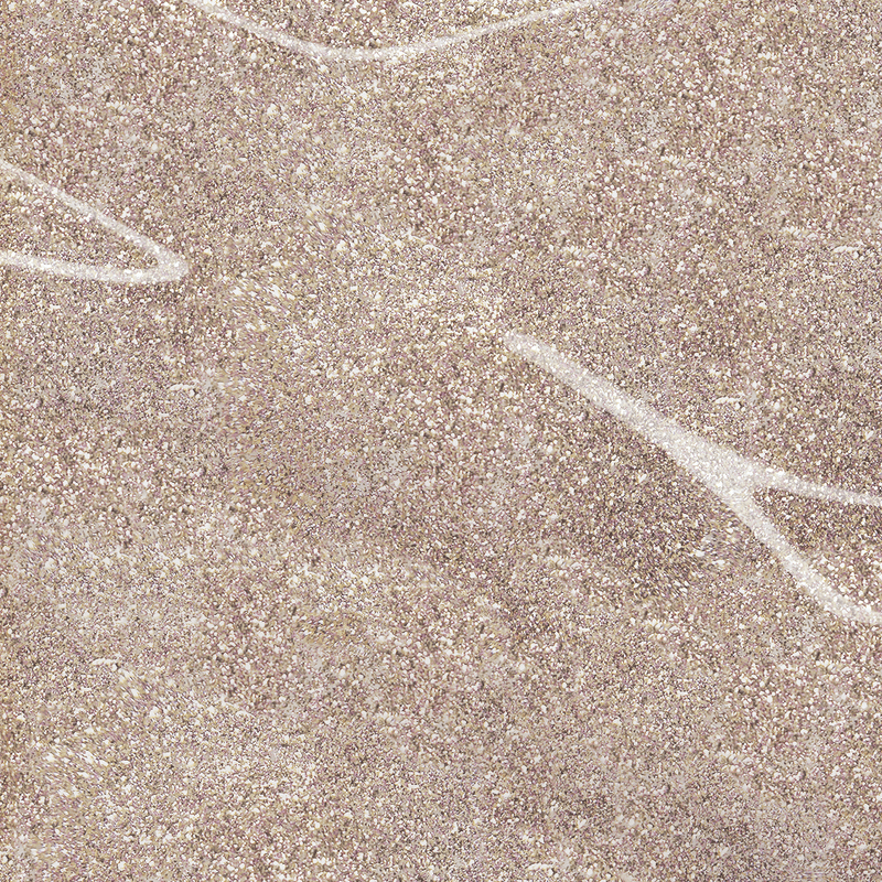 Silver glitter nail polish with tones of purple