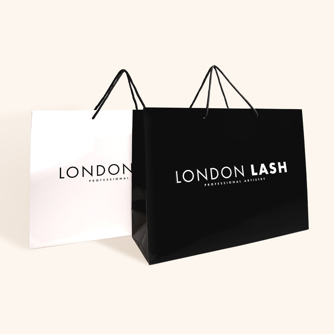 Black and White Reusable Paper Bags from London Lash USA