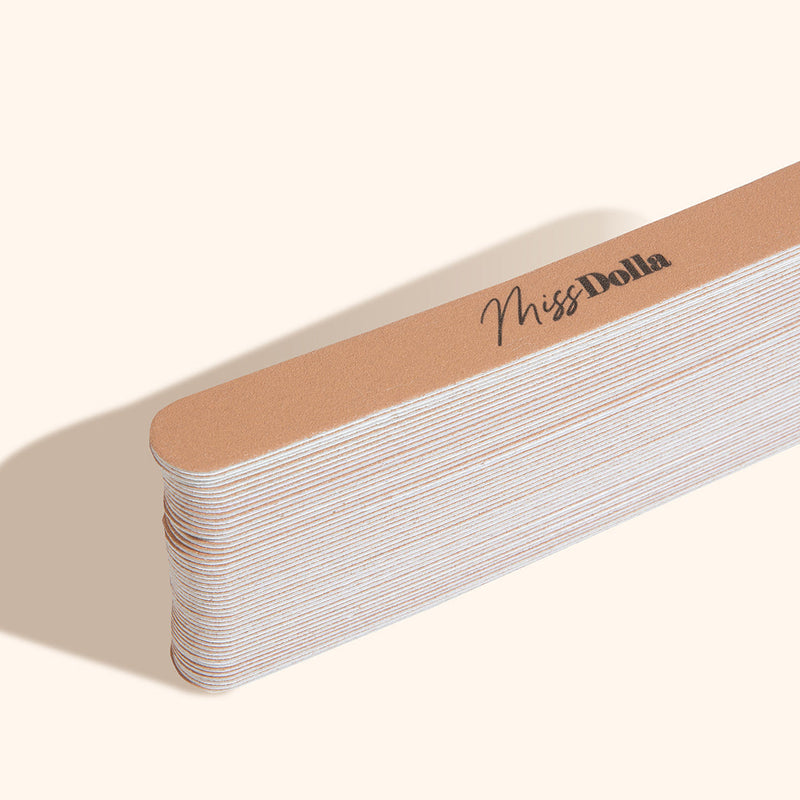 Disposable nail file stickers for hygienic manicure treatments
