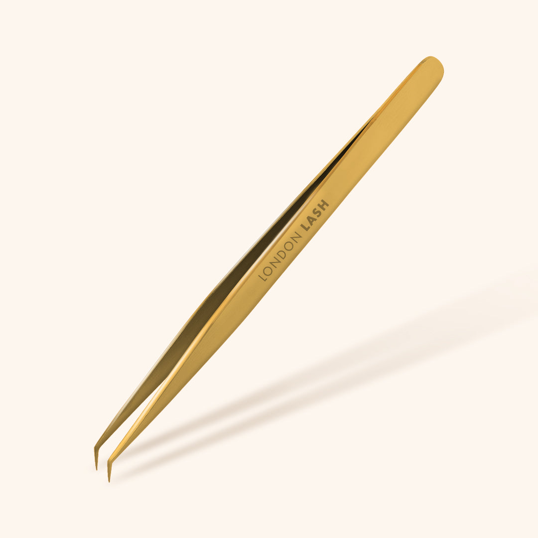 Gold Multifunctional Eyelash Extension Tweezers for Lash Technicians