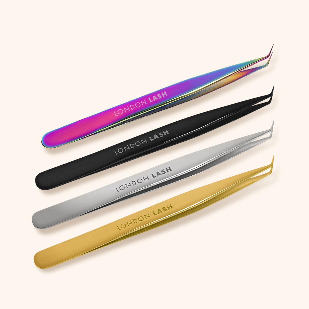 Multifunctional Eyelash Extensions Tweezers in four colors