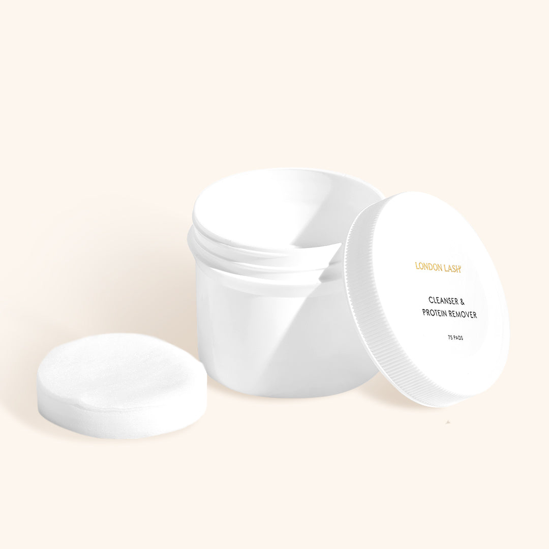 Protein Removing Pads/Cleanser in White Tub