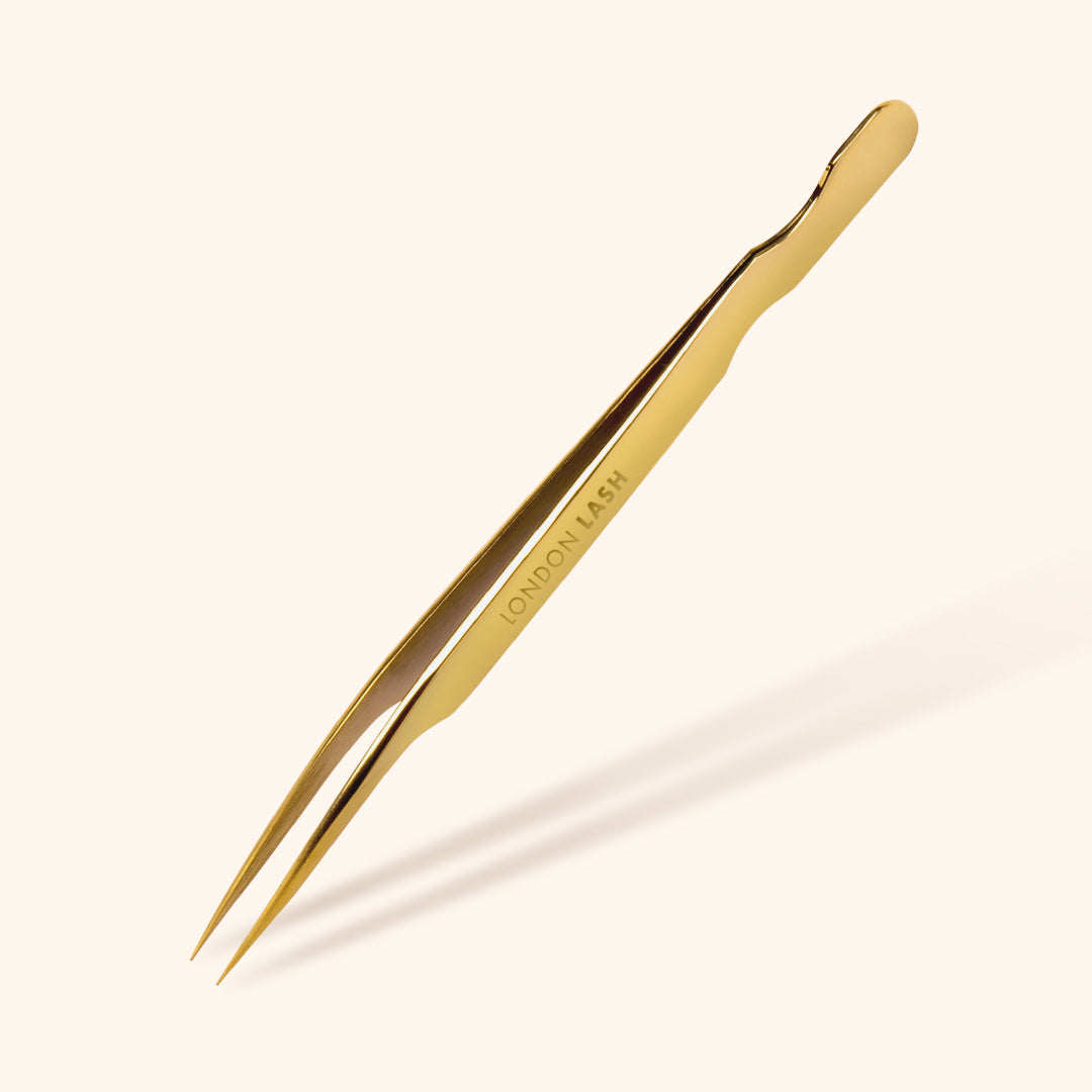 Gold Pointed Isolation Eyelash Tweezers