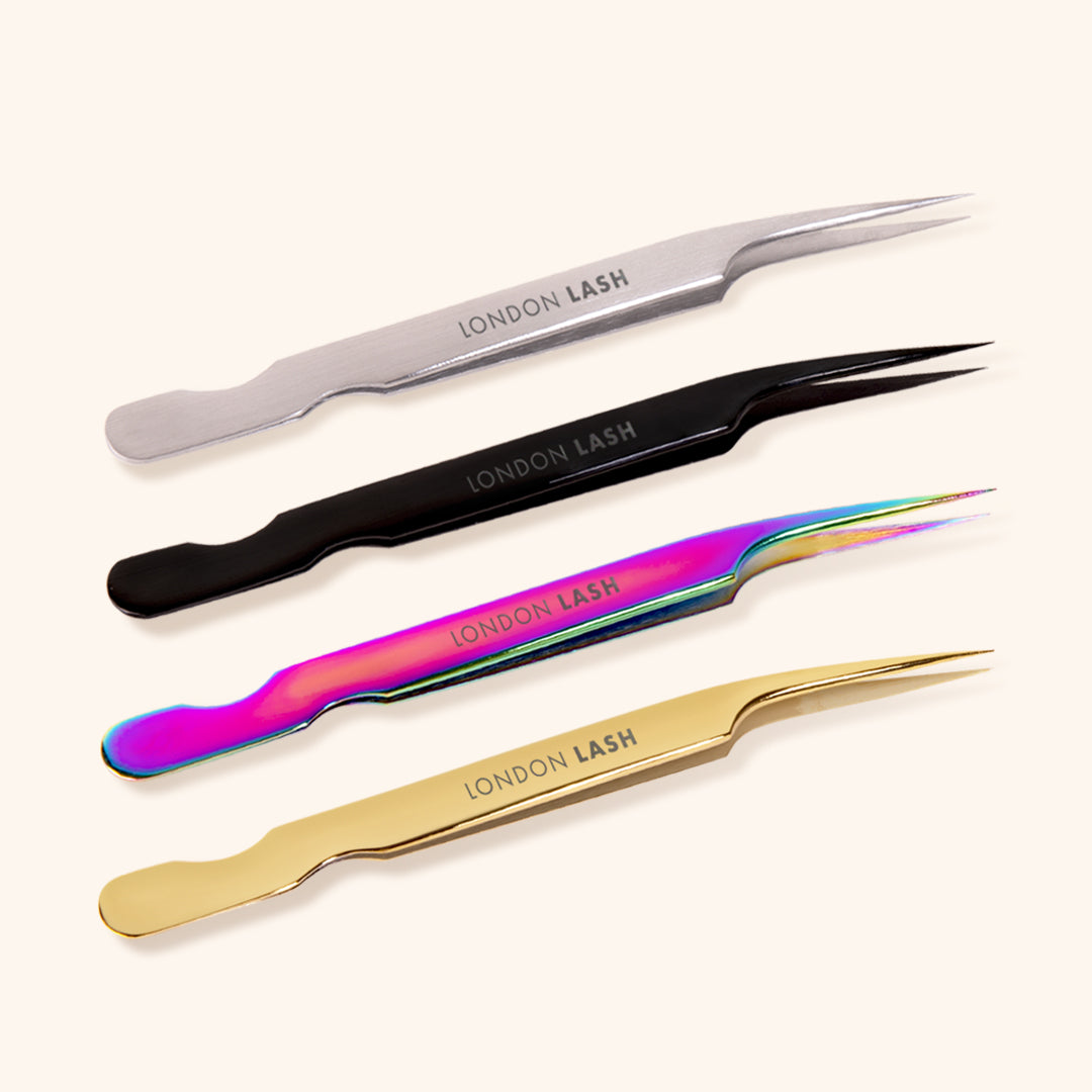 Pointed Isolation Eyelash Extensions Tweezers in Four Variants